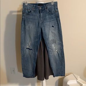 Uniqlo boyfriend fit high rise jeans